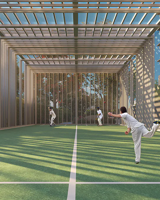 Outdoor basketball court at Altis Ocean Cliffs residential community