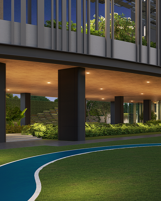 Outdoor basketball court at Altis Ocean Cliffs residential community