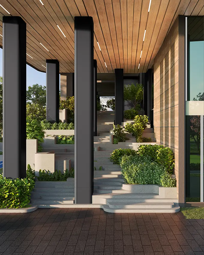 Outdoor basketball court at Altis Ocean Cliffs residential community