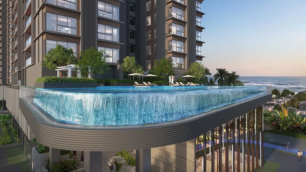 Resort-style infinity pool, Altis Ocean Cliffs ECR, Chennai