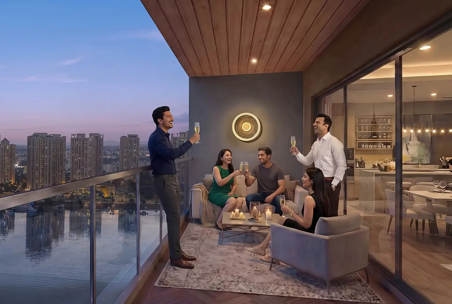 2 BHK floor plan, Altis Ocean Cliffs ECR, Chennai