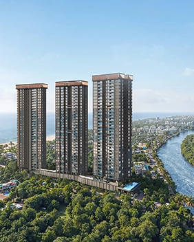 3 BHK sea facing apartment layout, Altis Ocean Cliffs